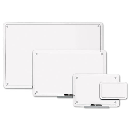 Iq Total Erase Board, 49 X 32, White, Clear Frame