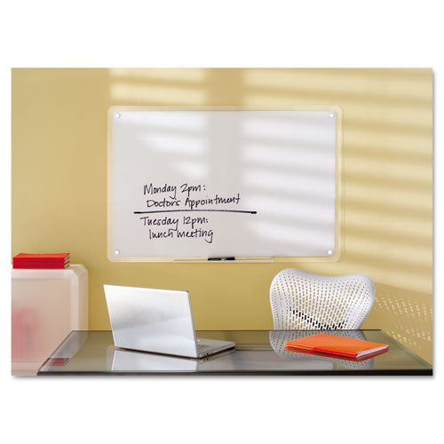 Iq Total Erase Board, 49 X 32, White, Clear Frame