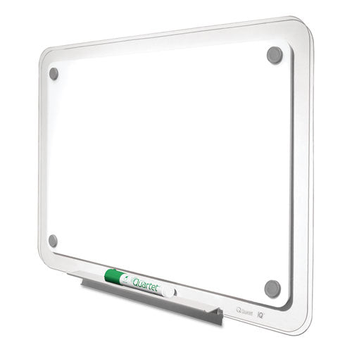 Iq Total Erase Board, 49 X 32, White, Clear Frame