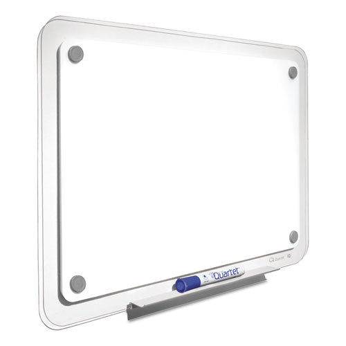Iq Total Erase Board, 49 X 32, White, Clear Frame