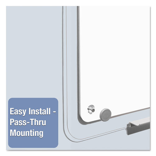 Iq Total Erase Board, 49 X 32, White, Clear Frame