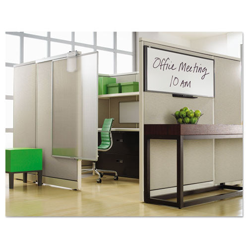 Prestige Cubicle Total Erase Whiteboard, 48 X 18, White Surface, Graphite Frame