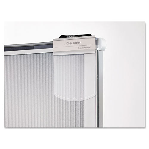 Premium Workstation Privacy Screen, 38w X 64d, Translucent Clear-silver