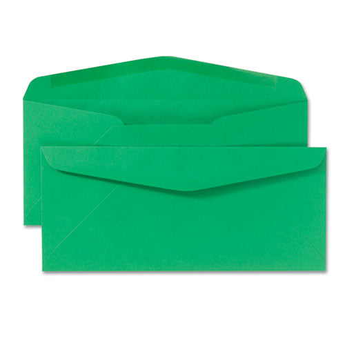 Colored Envelope, #10, Bankers Flap, Gummed Closure, 4.13 X 9.5, Green, 25-pack