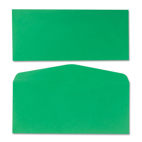 Colored Envelope, #10, Bankers Flap, Gummed Closure, 4.13 X 9.5, Green, 25-pack
