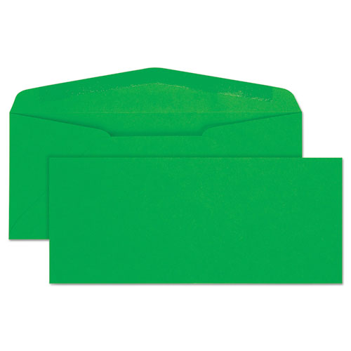 Colored Envelope, #10, Bankers Flap, Gummed Closure, 4.13 X 9.5, Green, 25-pack