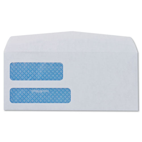 Double Window Security-tinted Check Envelope, #8 5-8, Commercial Flap, Gummed Closure, 3.63 X 8.63, White, 1,000-box