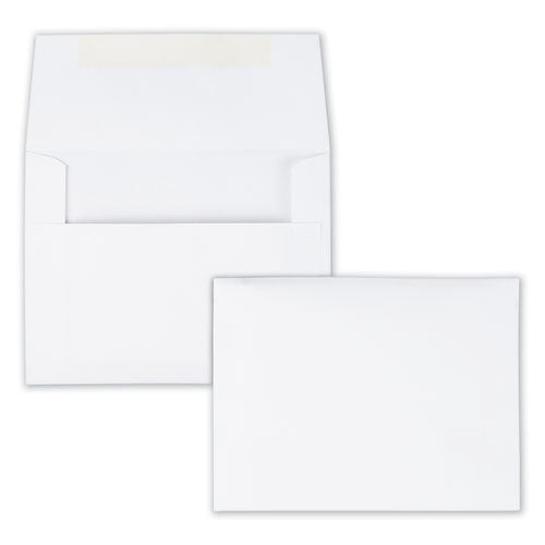 Greeting Card-invitation Envelope, A-2, Square Flap, Gummed Closure, 4.38 X 5.75, White, 500-box
