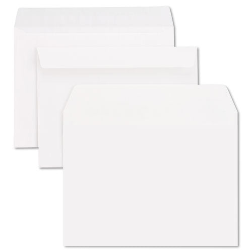 Open-side Booklet Envelope, #6 1-2, Hub Flap, Gummed Closure, 6 X 9, White, 100-box