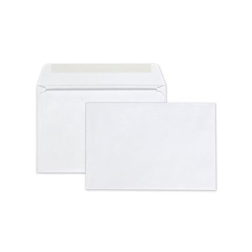 Open-side Booklet Envelope, #6 1-2, Hub Flap, Gummed Closure, 6 X 9, White, 100-box