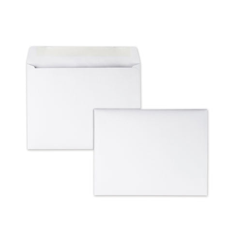 Open-side Booklet Envelope, #10 1-2, Hub Flap, Gummed Closure, 9 X 12, White, 100-box
