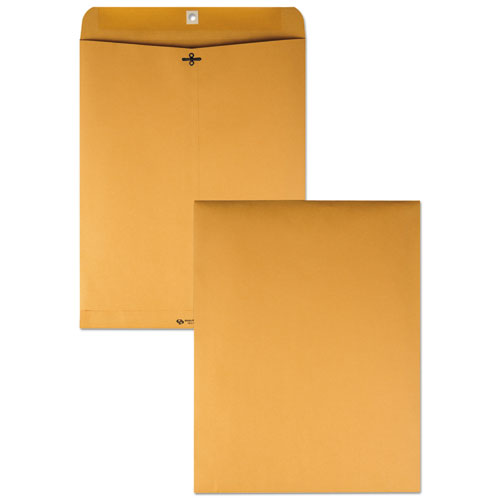 Clasp Envelope, #110, Cheese Blade Flap, Clasp-gummed Closure, 12 X 15.5, Brown Kraft, 100-box