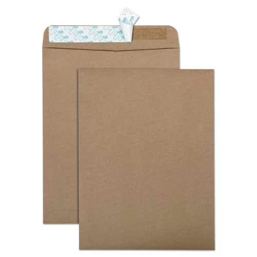 100% Recycled Brown Kraft Redi-strip Envelope, #10 1-2, Cheese Blade Flap, Redi-strip Closure, 9 X 12, Brown Kraft, 100-box