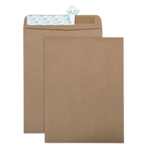 100% Recycled Brown Kraft Redi-strip Envelope, #10 1-2, Cheese Blade Flap, Redi-strip Closure, 9 X 12, Brown Kraft, 100-box