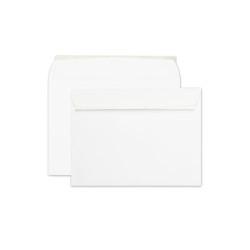 Open-side Booklet Envelope, #10 1-2, Cheese Blade Flap, Redi-strip Closure, 9 X 12, White, 100-box
