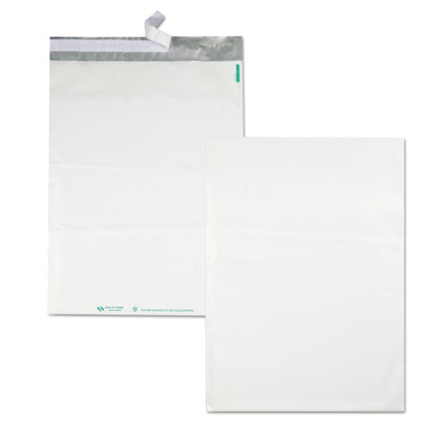 Redi-strip Poly Mailer, #6, Square Flap, Redi-strip Closure, 14 X 19, White, 100-pack