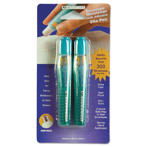 Dab N' Seal 2go Moistener Pens, 10 Ml, Teal, 2-pack