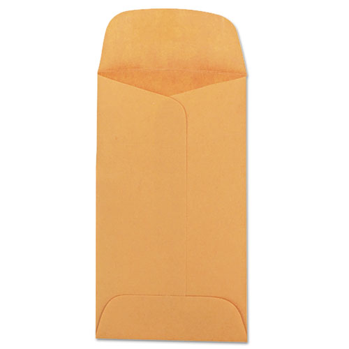 Kraft Coin And Small Parts Envelope, #3, Square Flap, Gummed Closure, 2.5 X 4.25, Brown Kraft, 500-box