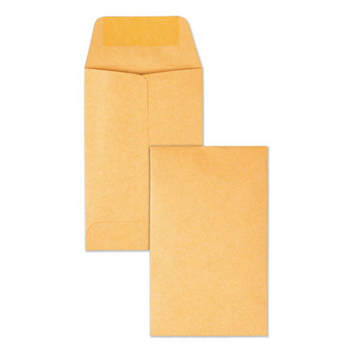 Kraft Coin And Small Parts Envelope, #5 1-2, Square Flap, Gummed Closure, 3.13 X 5.5, Brown Kraft, 500-box