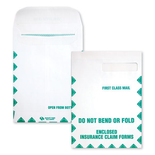 Redi-seal Insurance Claim Form Envelope, Cheese Blade Flap, Redi-seal Closure, 9 X 12.5, White, 100-box