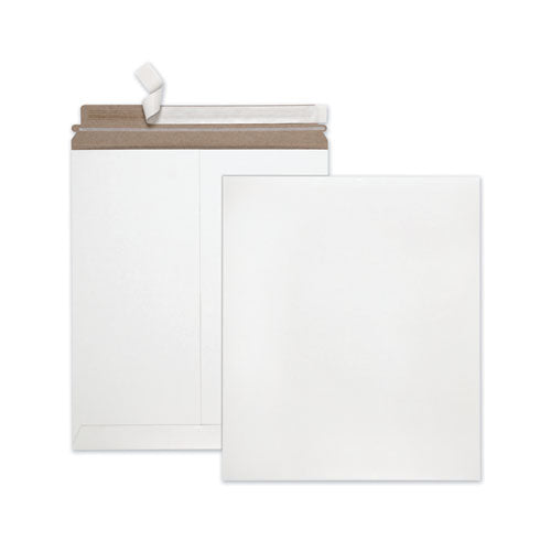 Extra-rigid Photo-document Mailer, Cheese Blade Flap, Self-adhesive Closure, 12.75 X 15, White, 25-box