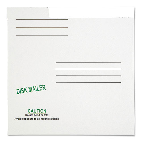 Redi-file Disk Pocket-mailer, Cd-dvd, Square Flap, Perforated Flap Closure, 6 X 5.88, White, 10-pack