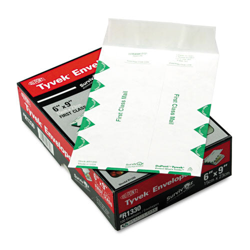 First Class Catalog Mailers, Dupont Tyvek, #6 1-2, Cheese Blade Flap, Redi-strip Closure, 6 X 9, White, 100-box