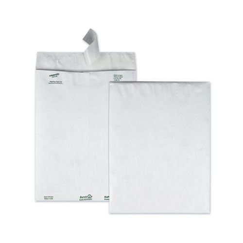 Catalog Mailers, Dupont Tyvek, #12 1-2, Cheese Blade Flap, Redi-strip Closure, 9.5 X 12.5, White, 100-box