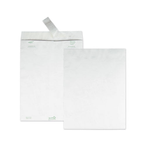Catalog Mailers, Dupont Tyvek, #13 1-2, Cheese Blade Flap, Redi-strip Closure, 10 X 13, White, 100-box