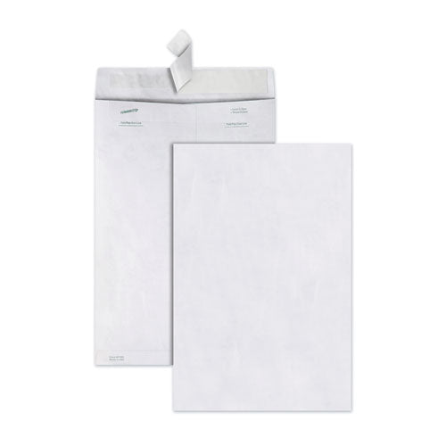 Catalog Mailers, Dupont Tyvek, #15, Cheese Blade Flap, Redi-strip Closure, 10 X 15, White, 100-box