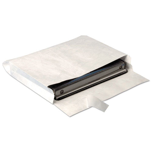Open Side Expansion Mailers, Dupont Tyvek, #15 1-2, Cheese Blade Flap, Redi-strip Closure, 12 X 16, White, 50-carton