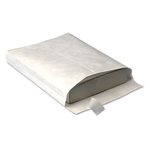 Open End Expansion Mailers, Dupont Tyvek, #15 1-2, Flip-stik Flap, Redi-strip Closure, 12 X 16, White, 100-carton