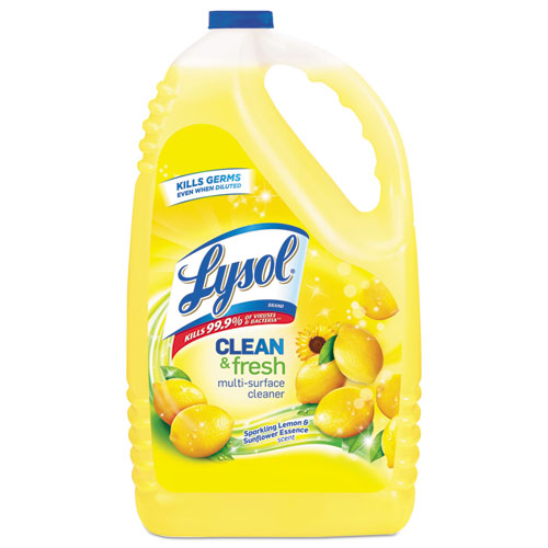 Clean And Fresh Multi-surface Cleaner, Sparkling Lemon And Sunflower Essence, 144 Oz Bottle, 4-carton