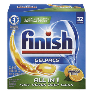 Dish Detergent Gelpacs, Orange Scent, Box Of 32 Gelpacs, 8 Boxes-carton