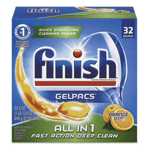 Dish Detergent Gelpacs, Orange Scent, 54-box, 4 Boxes-carton