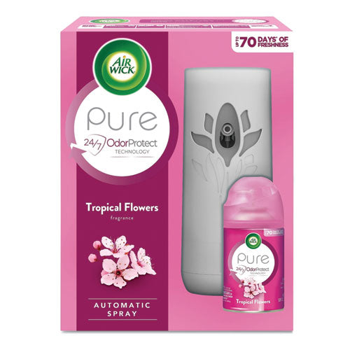 Freshmatic Ultra Automatic Pure Starter Kit, 5.94 X 3.31 X 7.63, White, Tropical Flowers
