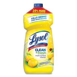 Clean And Fresh Multi-surface Cleaner, Sparkling Lemon And Sunflower Essence, 48 Oz Bottle, 9-carton