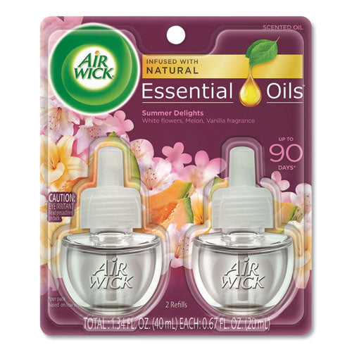 Life Scents Scented Oil Refills, Summer Delights, 0.67 Oz, 2-pack, 6 Packs-carton