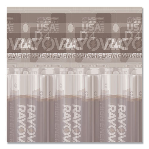 High Energy Premium Alkaline D Batteries, 4-pack