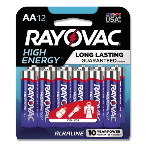 High Energy Premium Alkaline Aa Batteries, 12-pack