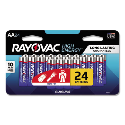 High Energy Premium Alkaline Aa Batteries, 24-pack