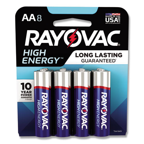 High Energy Premium Alkaline Aa Batteries, 8-pack