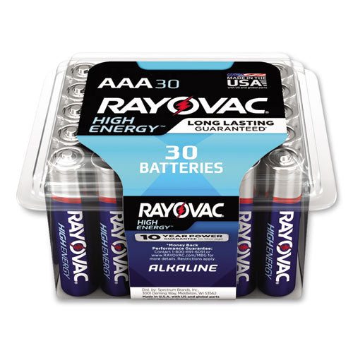 High Energy Premium Alkaline Aaa Batteries, 30-pack