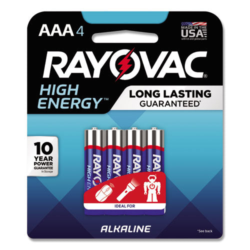 High Energy Premium Alkaline Aaa Batteries, 4-pack