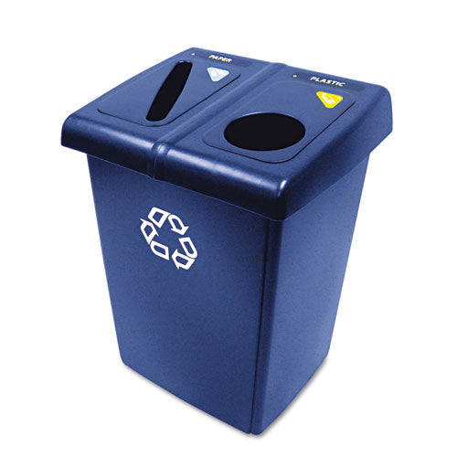 Glutton Recycling Station, Two-stream, 46 Gal, Blue