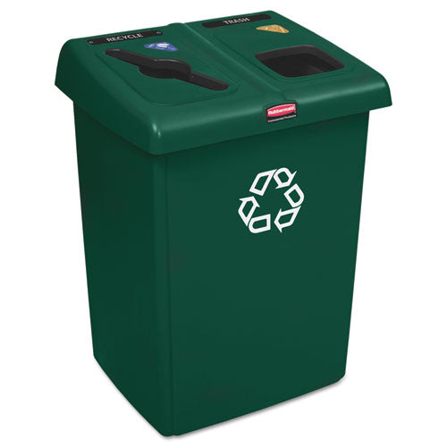 Glutton Recycling Station, Two-stream, 46 Gal, Green