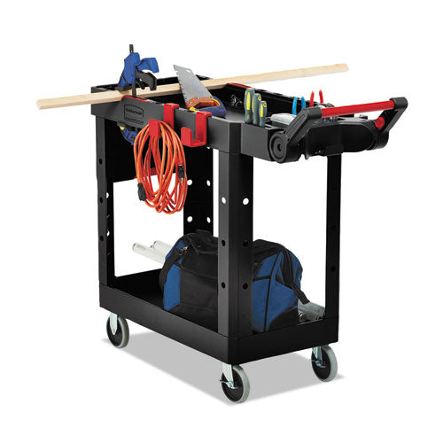 Heavy Duty Adaptable Utility Cart, 2 Shelves, 17.8w X 46.2d X 36h, Black