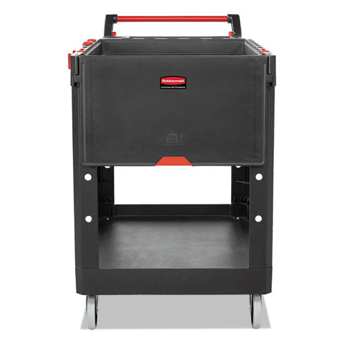 Heavy Duty Adaptable Utility Cart, 2 Shelves, 25.2w X 51.5d X 36h, Black