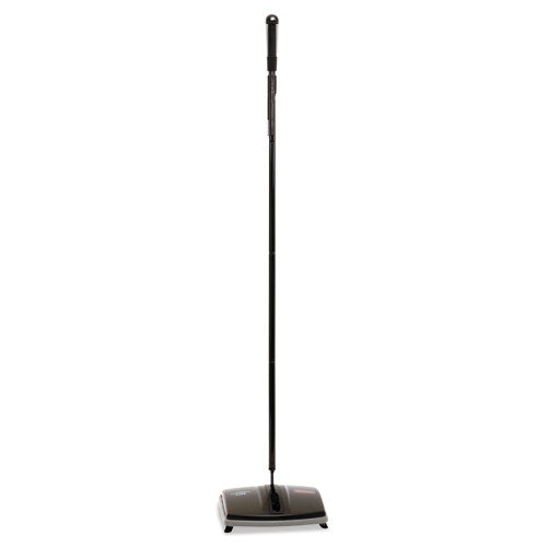 Floor & Carpet Sweeper, Plastic Bristles, 44" Handle, Black-gray