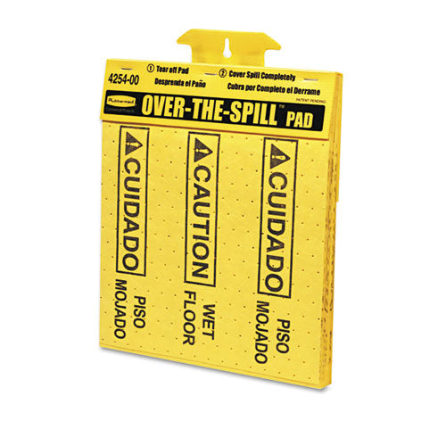 Over-the-spill Pad Tablet With Medium Spill Pads, Yellow, 22-pack